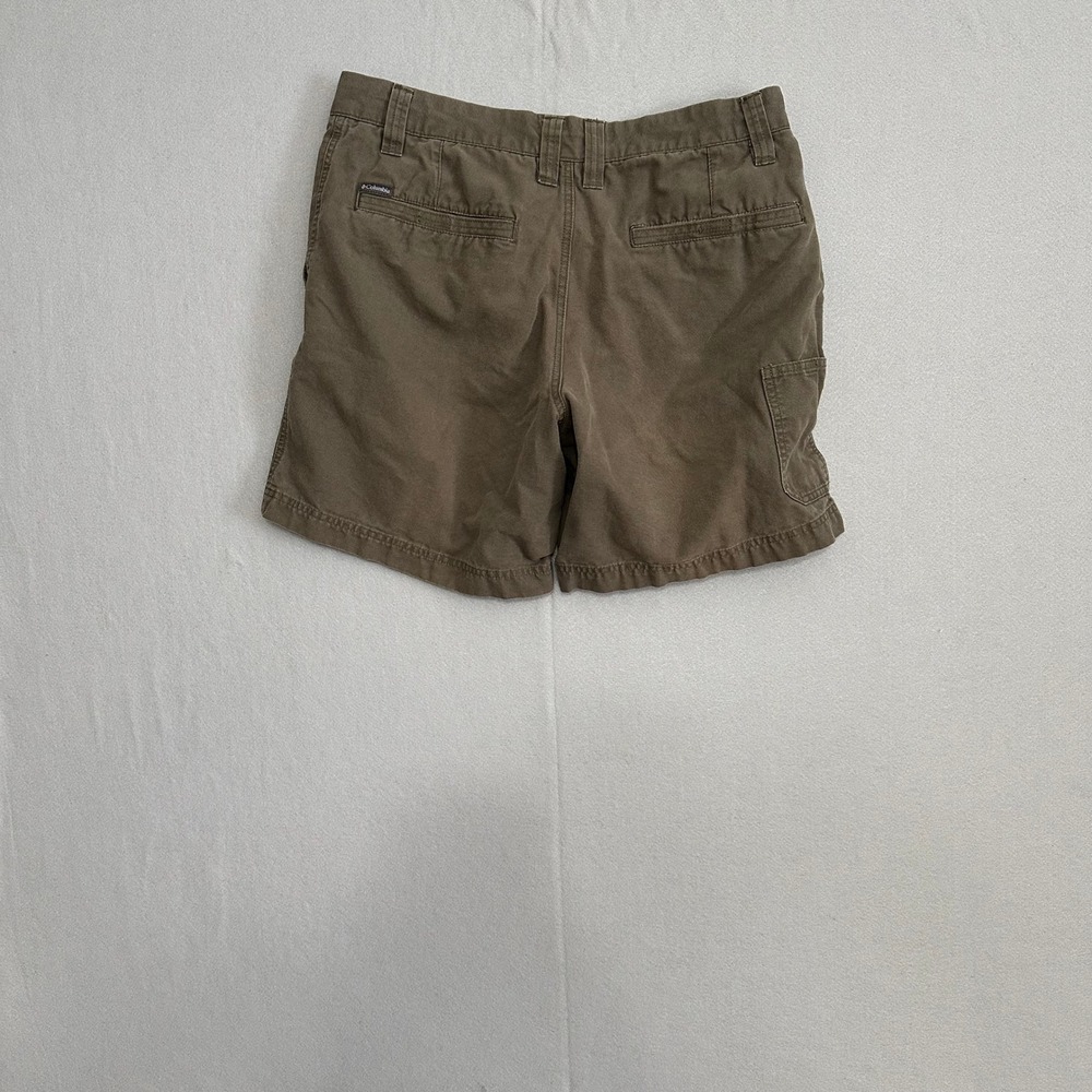 Columbia Mens Brown Canvas Utility Shorts Size 34W 8L Outdoor Hiking Cargo - Picture 2 of 6
